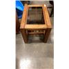 Image 1 : GLASS INSERT RUSTIC SIDE TABLE