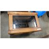 Image 3 : GLASS INSERT RUSTIC SIDE TABLE
