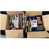 Image 1 : 2 BOXES MISC KINDER SURPRISE, COIN BOOKS, NINTENDO GAMEBOY CLOCK, BOOKS, GAMES, PUZZLES, AND MORE