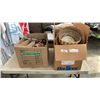 Image 1 : 2 BOXES ESTATE GOODS AND KITCHEN ITEMS, COLLECTIBLES