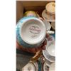 Image 8 : 7 MATCHING CHINA CUPS AND SAUCERS INCLUDING ROYAL ALBERT, MIKASA SALT AND PEPPER SHAKERS AND MISMATC