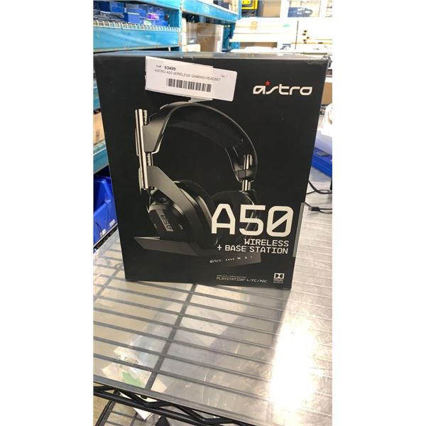 ASTRO A50 WIRELESS GAMING HEADSET WITH BASE STATION - TESTED WORKING, RETAIL $399