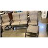 Image 1 : MALLIN 4 PIECE PATIO SET - ROCKING LOVESEAT, 2 SWIVEL CHAIRS AND OTTOMAN
