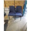 Image 1 : 2 AS NEW WHI BLUE SIDE CHAIRS, RETAIL $380