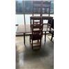 Image 1 : WOOD DROPLEAF DINING TABLE WITH 4 CHAIRS