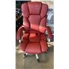 Image 1 : CORLIVING BRICK RED LEATHERETTE EXECUTIVE OFFICE CHAIR LOF-458-O, RETAIL $299