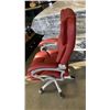 Image 2 : CORLIVING BRICK RED LEATHERETTE EXECUTIVE OFFICE CHAIR LOF-458-O, RETAIL $299