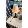 Image 2 : TABLE LAMP WITH COLLECTIBLES, SCRAPBOOK SUPPLIES AND CANVAS PRINTS