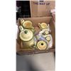 Image 2 : LOT OF ZELLER KERAMIK GERMAN PORCELAIN WITH CRYSTAL, GLASSES AND BOWL