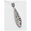 Image 2 : STERLING SILVER BLACK & WHITE DIAMOND PENDANT WITH STERLING CHAIN, 94 DIAMONDS (0.45CTS), W/A $995.0