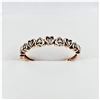 Image 1 : 10KT. ROSE GOLD DIAMOND HEARTS RING, 10 DIAMONDS (0.10CTS), W/A $745.00, SIZE 6.75