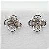 Image 1 : STERLING SILVER DIAMOND EARRINGS, 8 DIAMONDS (0.05CTS), W/A $600.00