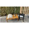 Image 1 : COFFEE TABLE WITH STOOL AND LAMP WITH SHADE