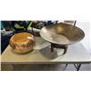Image 1 : BRASS BOWL, WOOD STAND AND MID CENTURY MORENO PLANTER