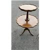 Image 2 : 2 TIER PARLOUR TABLE AND VINTAGE METAL CHAIR