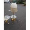 Image 2 : METAL BASE GLASSTOP ENDTABLE LAMP AND MATCHING GLASSTOP ENDTABLE
