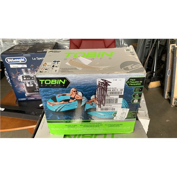 2 AS NEW TOBIN 2 PACK INFLATABLE RIVER TUBE