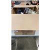Image 1 : BOX OF ESTATE GOODS, COLLECTIBLES, ELECTRIC CANDLES, DESK LAMP