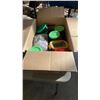 Image 1 : BOX OF STORAGE CONTAINERS, BAKING DISHES