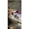 Image 1 : BOX OF BEER GLASSES, DECORATIONS, OIL LAMP
