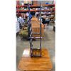 Image 7 : WOOD ENDTABLE, MAGAZINE RACK AND WINE RACK