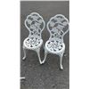 Image 2 : 3 PIECE WHITE METAL BISTRO SET