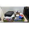 Image 1 : 2 TRAYS OF NEW ITEMS FLOOR PROTECTORS, SOAP DISPENSER, NERF DARTS AND MORE