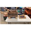 Image 1 : PEPSI CRATE FOLK ART WAGON, LABATTS MIRRORED BEER ADVERT AND VINTAGE LEVEL