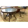 Image 2 : 2 ROUND GLASSTOP PATIO ENDTABLES