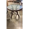 Image 3 : 2 ROUND GLASSTOP PATIO ENDTABLES