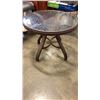 Image 4 : 2 ROUND GLASSTOP PATIO ENDTABLES