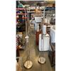 Image 1 : 2 GREY FLOOR LAMPS WITH FLEXIBLE READING LAMPS