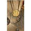 Image 3 : BLACK BRIDGE LAMP AND FLOWER FLOOR LAMP