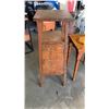Image 2 : ANTIQUE WOOD STAND AND WOOD STAND