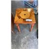 Image 4 : ANTIQUE WOOD STAND AND WOOD STAND