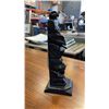 Image 2 : HAIDA TOTEM POLE CARVING BY RUFUS MOODY - SIGNED ON BOTTOM, ARGILLITE TOTEM 8 1/2 INCHES TALL, REPLA