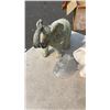 Image 2 : LOT OF ELEPHANT FIGURES, BRASS AND OTHER AND GLASS BIRD DISH