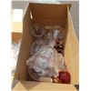 Image 8 : 3 BOXES OF GLASS AND CRYSWTAL, GLASS PLATTER AND BOWL, PEDESTAL VASE, STEMWARE, ETC