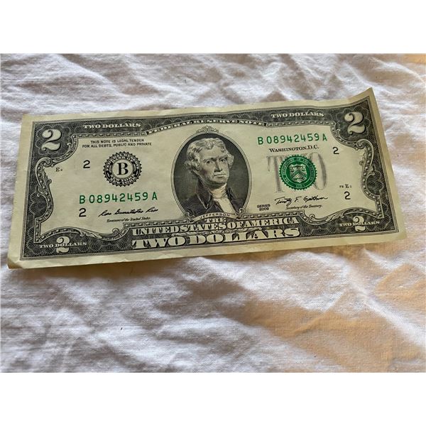 $2 US bill