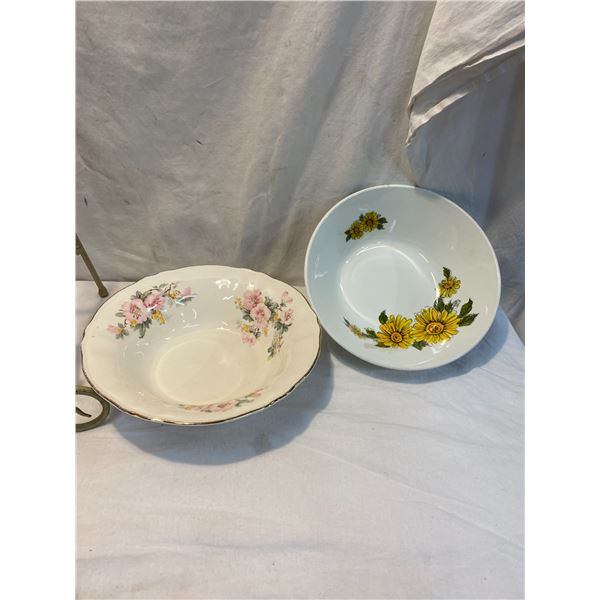 Vintage snow white serving bowl and other