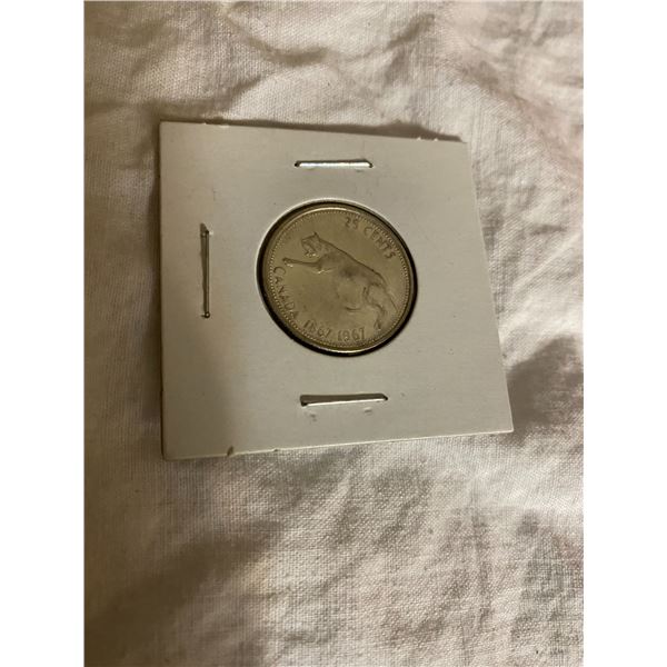 Silver quarter 1867-1967