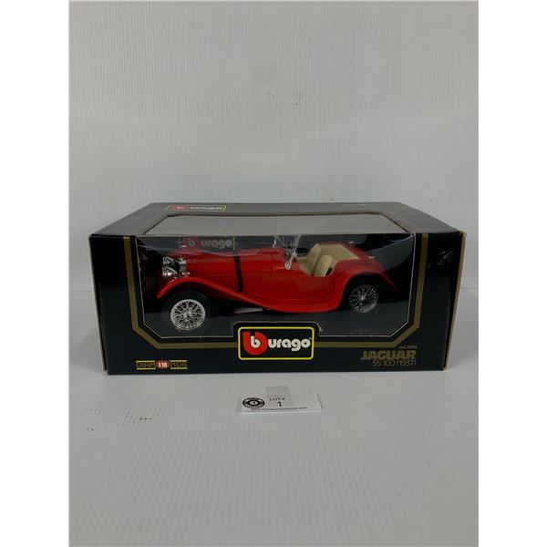 1:18 Scale Jaguar SS 100 1937 Burago. In Box