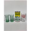 Image 3 : Lot of 3 Vintage Coca Cola Glasses and a Shasta Pop Can