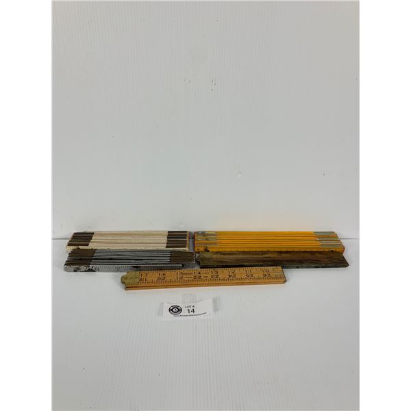 Nice Collectible Lot of Vintage Folding Rulers