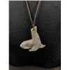 Image 2 : Hand Carved Stone Sealion Pendant on Cord