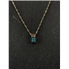 Image 2 : 925 Sterling Silver with Blue Topaz Pendant Necklace