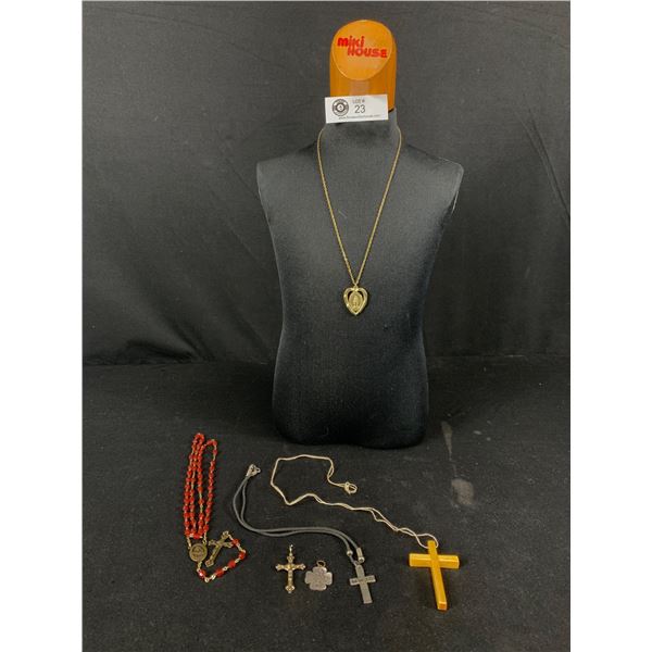 Collection of Vintage Rosary and Crosses
