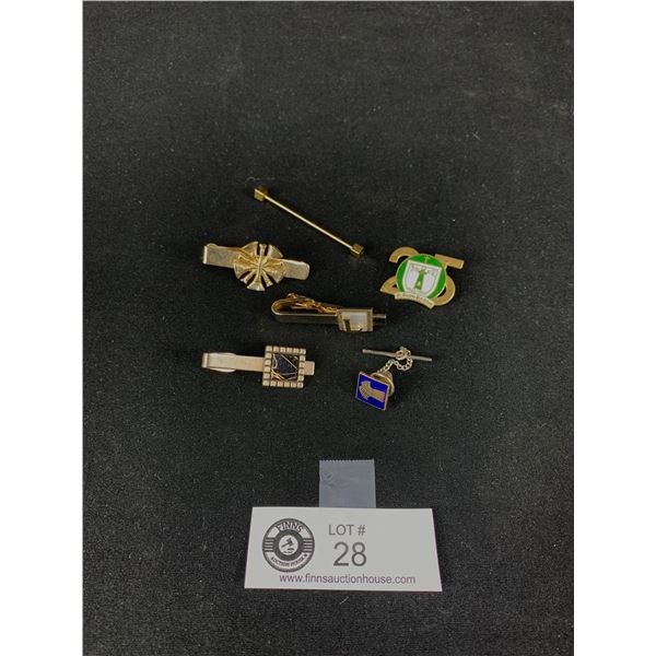 Collection of Vintage Tie Bars and Tie Pins