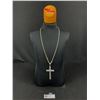 Image 1 : Heavy Silver Plated Large Cross Pendant with Chain