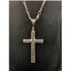 Image 2 : Heavy Silver Plated Large Cross Pendant with Chain